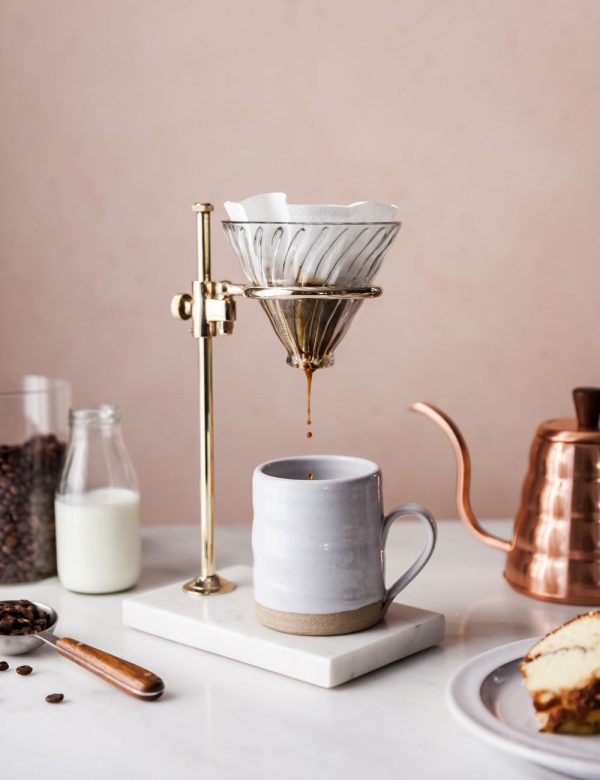 Brass & Marble Pour Over Stand by Farmhouse Pottery Online now