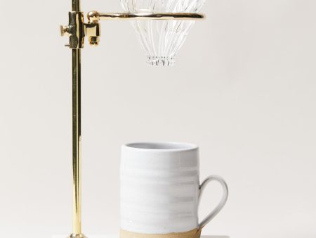 Brass & Marble Pour Over Stand by Farmhouse Pottery Online now