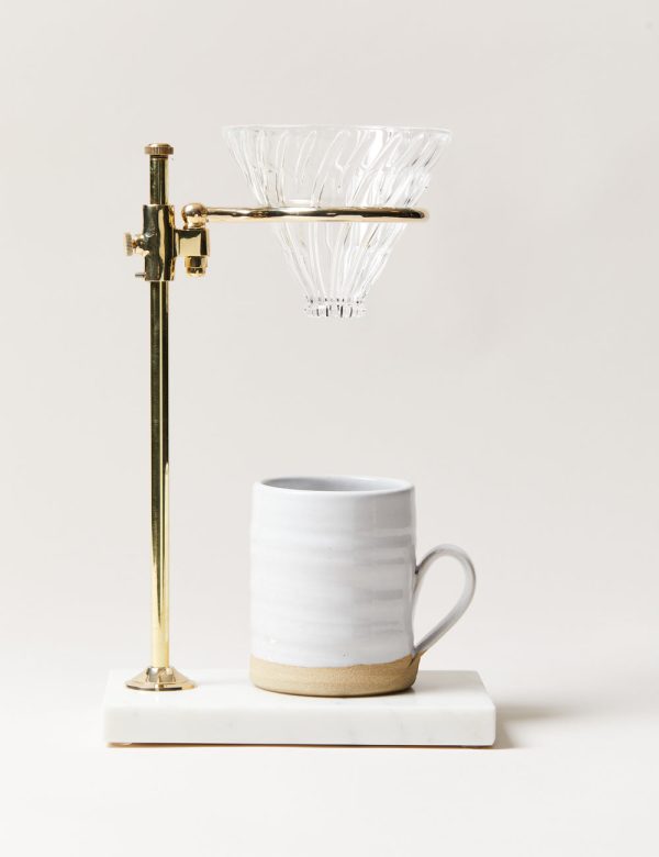 Brass & Marble Pour Over Stand by Farmhouse Pottery Online now