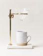 Brass & Marble Pour Over Stand by Farmhouse Pottery Online now