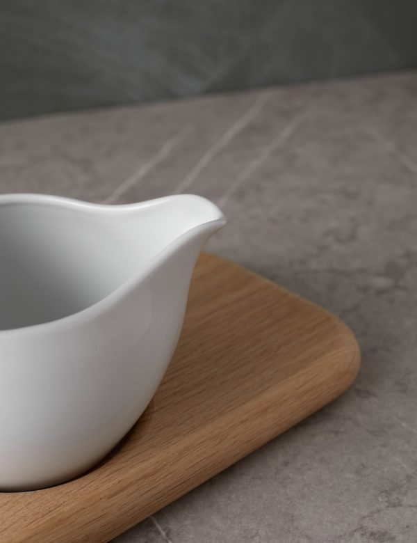 Dine Sauce Boat + Oak Stand by LSA International Online Hot Sale