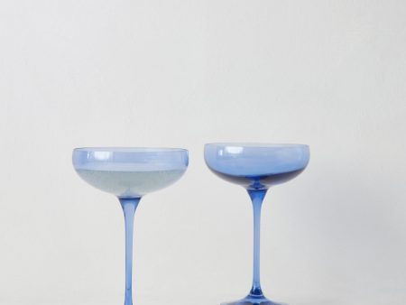 Champagne Coupes (Set of 2) by Estelle Colored Glass Fashion