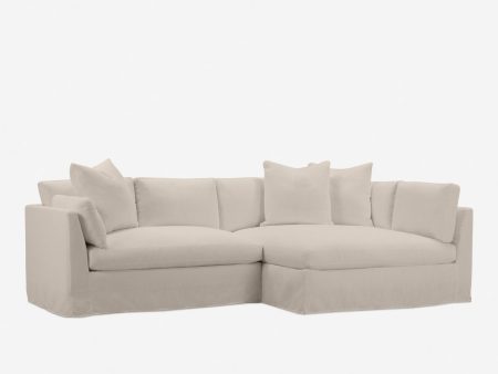 Coen Slipcover Sectional Sofa Discount