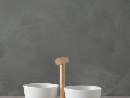 Dine Duo Condiment Set + Oak Base by LSA International Online