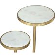 Marc Side Table, White & Gold For Discount