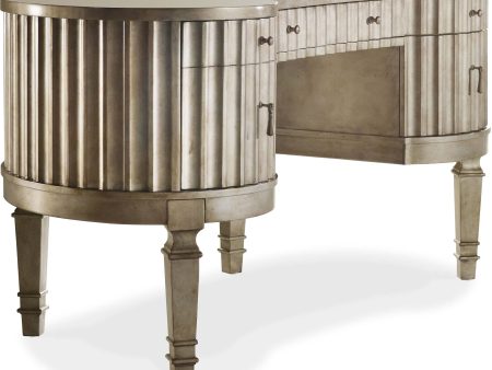 Fluted Kidney Desk, Champagne For Discount