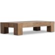 Abaso Rectangular Coffee Table, Rustic Wormwood Sale