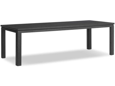 Oman Dining Table, Rustic Black For Discount