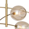 Artemis 6 Light Chandelier, Natural Brass Online Sale