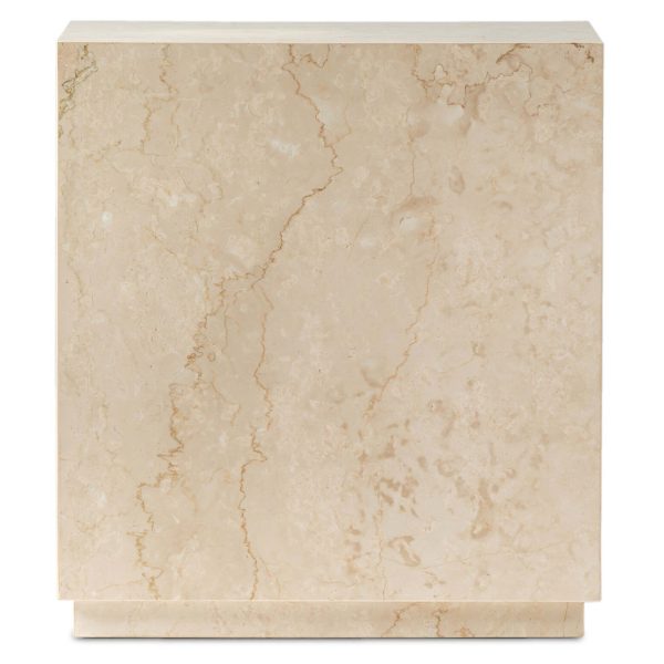 Oakland Square Outdoor End Table, Cream Marble For Discount