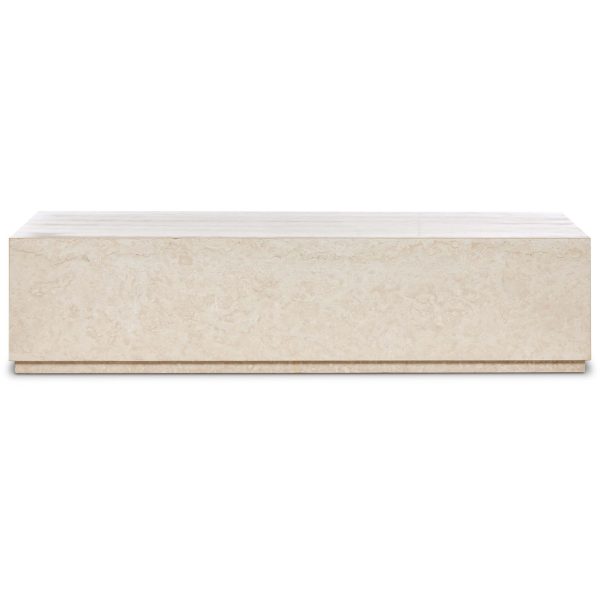 Oakland Rectangular Outdoor Coffee Table, Cream Marble Hot on Sale