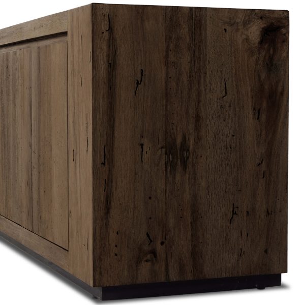 Abaso Media Console, Rustic Ebony Online now