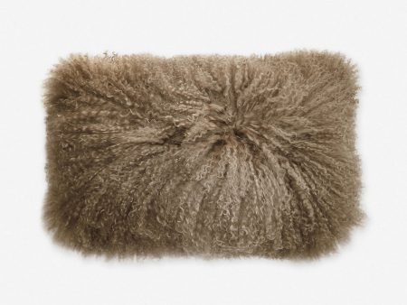 Albany Fur Lumbar Pillow, Natural Cheap