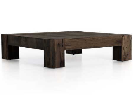 Abaso Coffee Table, Ebony Rustic Online Hot Sale