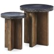 Mezes Nesting End Table, Natural For Cheap