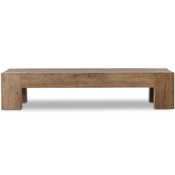 Abaso Rectangular Coffee Table, Rustic Wormwood Sale