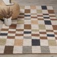 Soumak Jute Rug, Check Natural Multi Hot on Sale