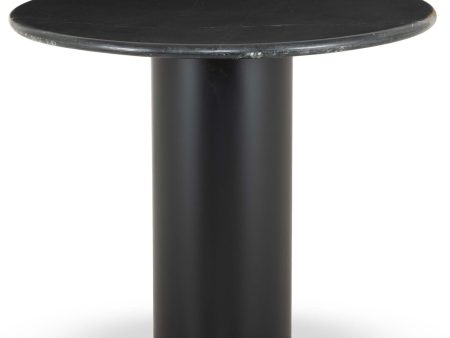 Belle 38  Round Dining Table, Black Marble Online now