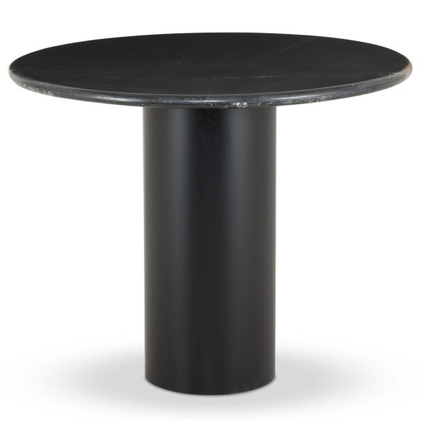 Belle 38  Round Dining Table, Black Marble Online now