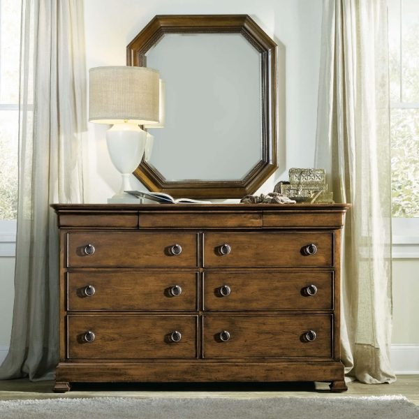 Archivist 9 Drawer Dresser, Dark Wood For Sale