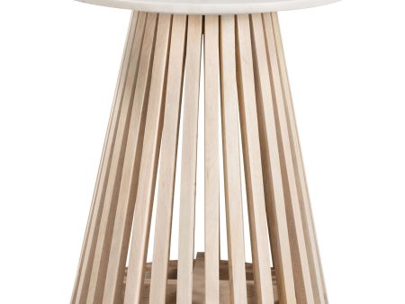 Mazara 19  Side Table, White Online Sale