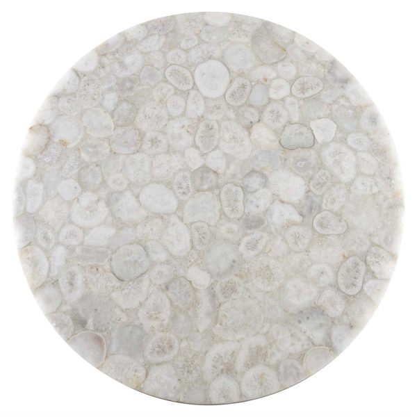 Ornella Round Dining Table, Natural Agate For Sale