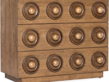 Knobby 3 Drawer Chest, Light Wood Cheap