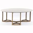 Naomi Coffee Table, White Marble Sale