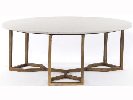 Naomi Coffee Table, White Marble Sale