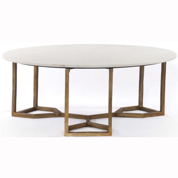 Naomi Coffee Table, White Marble Sale