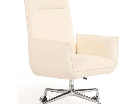 Lionel Desk Chair, Kerbey Ivory For Discount