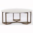 Naomi Coffee Table, White Marble Sale