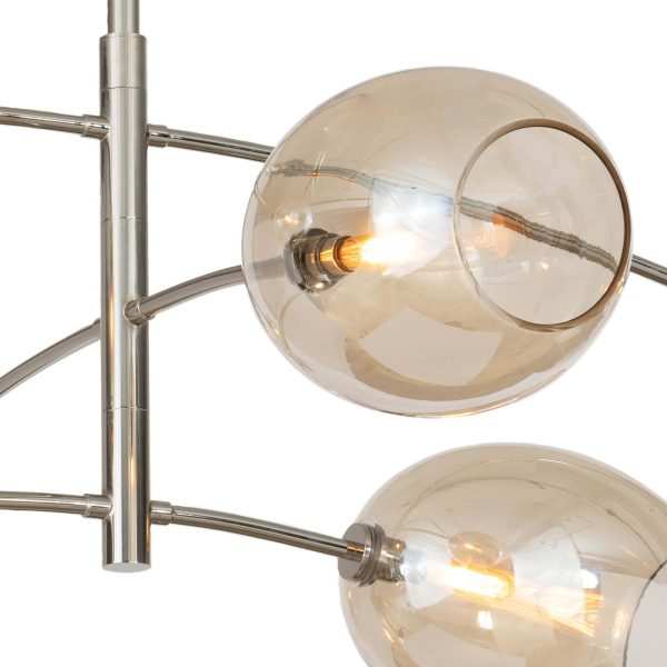 Artemis 6 Light Chandelier, Polished Nickel For Cheap