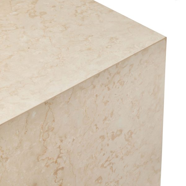 Oakland Square Outdoor End Table, Cream Marble For Discount