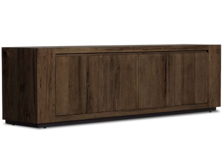 Abaso Media Console, Rustic Ebony Online now