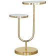 Marc Side Table, White & Gold For Discount