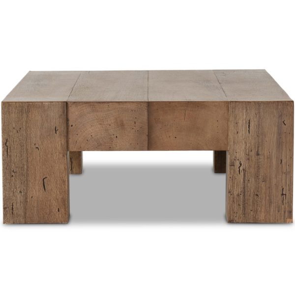 Abaso Rectangular Coffee Table, Rustic Wormwood Sale