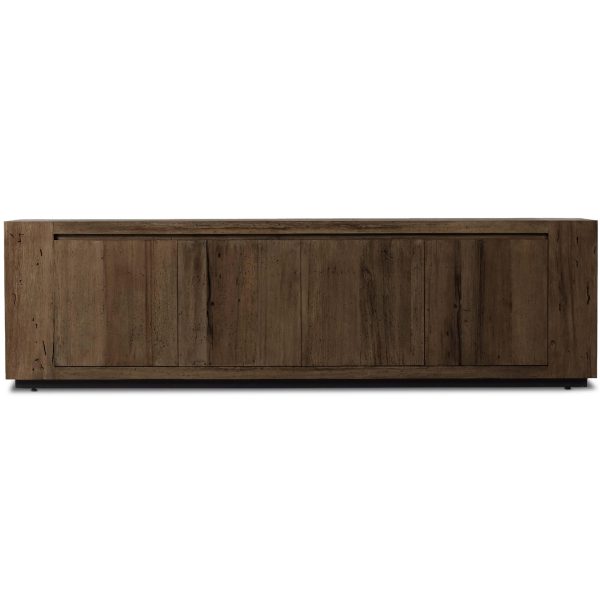 Abaso Media Console, Rustic Ebony Online now