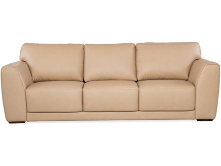 Keys Leather Sofa, Verona Biscotti on Sale