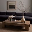 Abaso Rectangular Coffee Table, Rustic Wormwood Sale