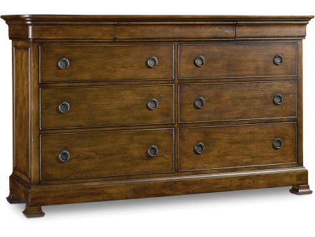 Archivist 9 Drawer Dresser, Dark Wood For Sale