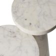 Mabel Nesting End Tables, White Marble Fashion