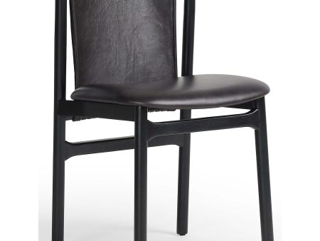 Baden Leather Dining Chair, Sonoma Black, Set of 2 For Discount