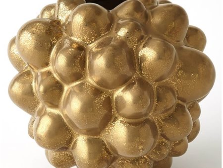 Bubble Vase, Antique Gold Discount