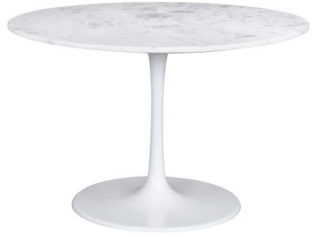 Phoenix 47  Round Dining Table, White Cheap